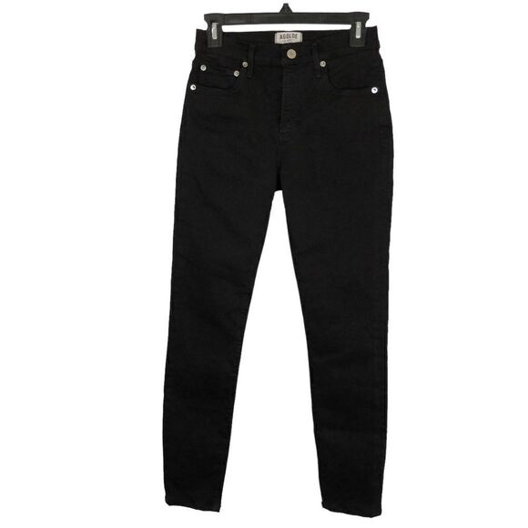 Agolde Los Angeles Premium Black Wash Denim Jeans High-Rise Skinny Size 27 - Picture 1 of 9